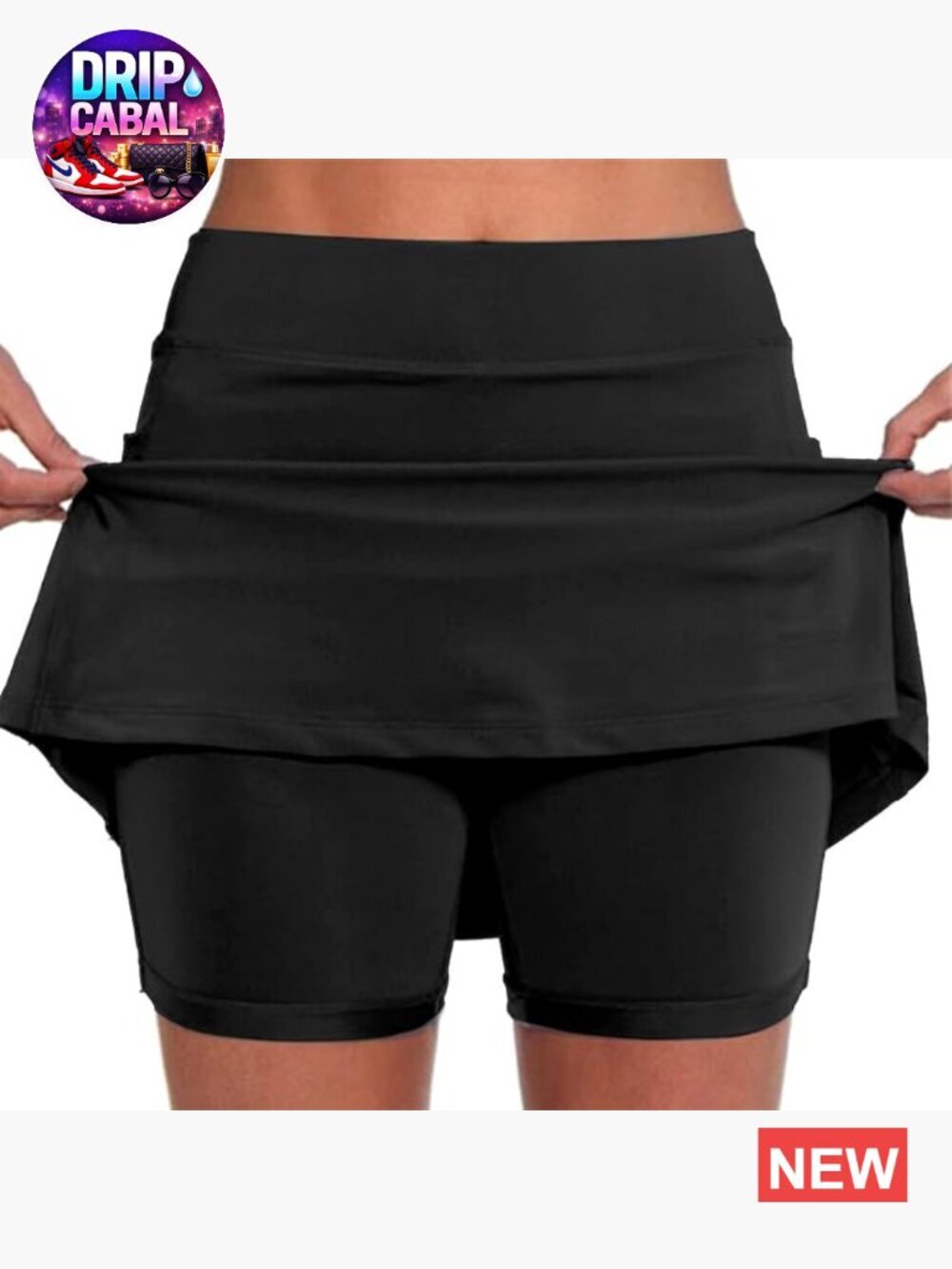 Plus Size Skorts with Pockets Tummy Control Athletic Tennis Golf Skirt Dressy